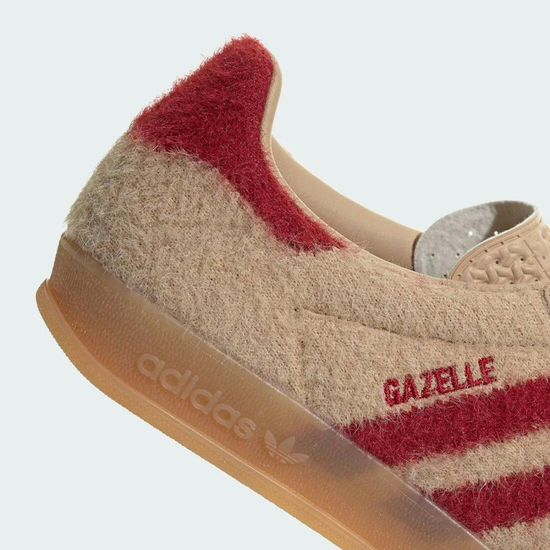 furry adidas Gazelle sneaker