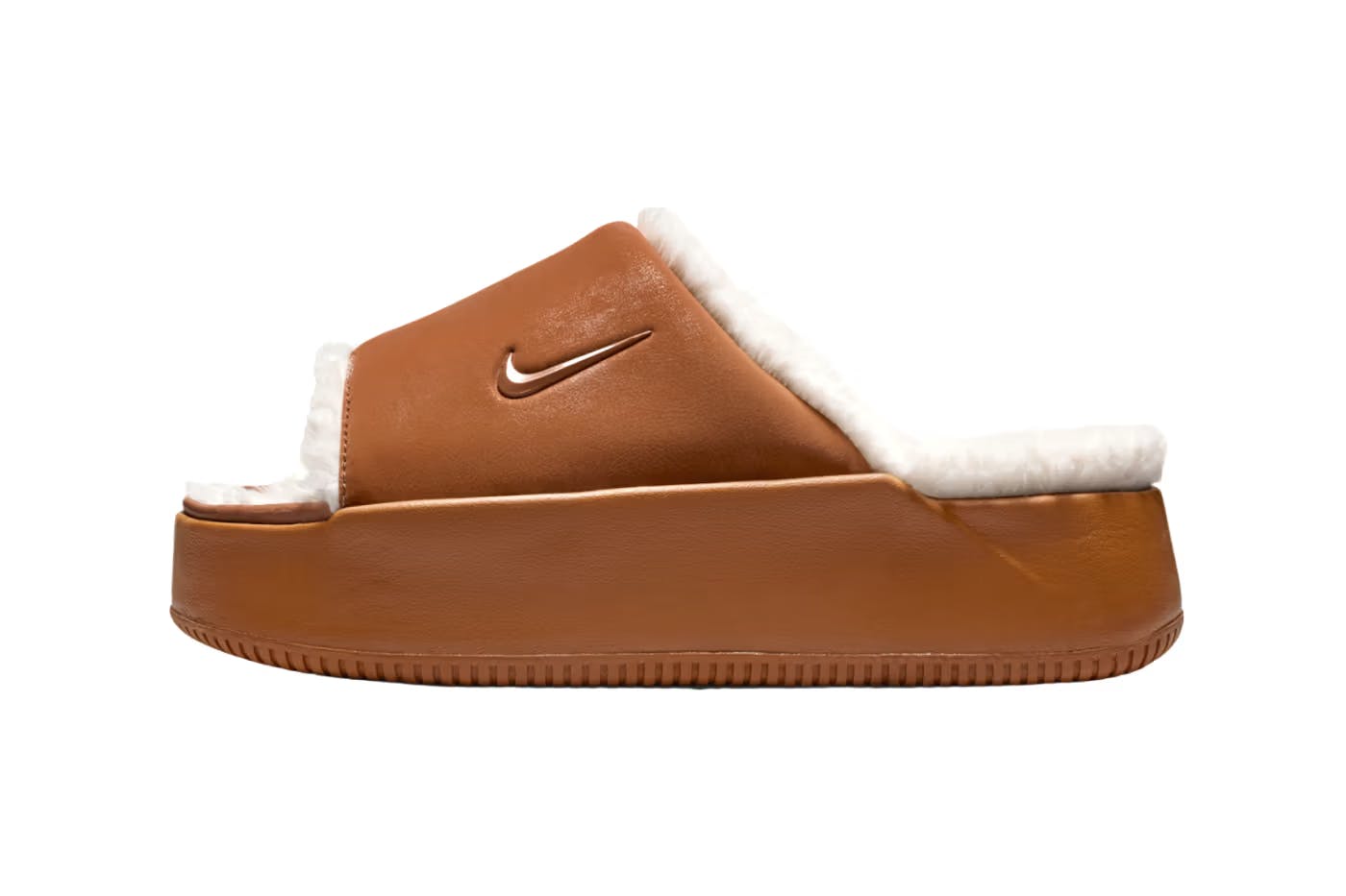 Nike fur sandals