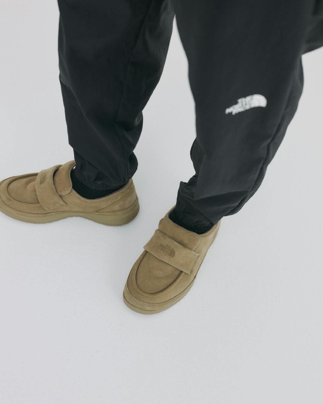 the north face nuptse loafer shoe in beige
