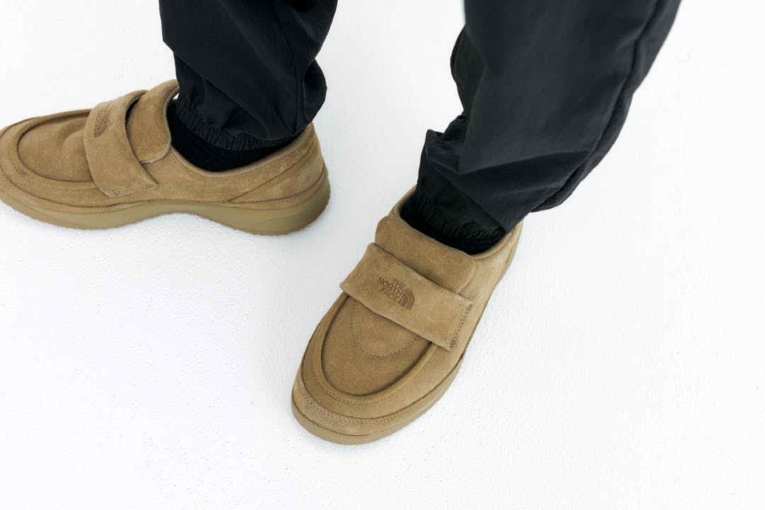 the north face nuptse loafer shoe in beige