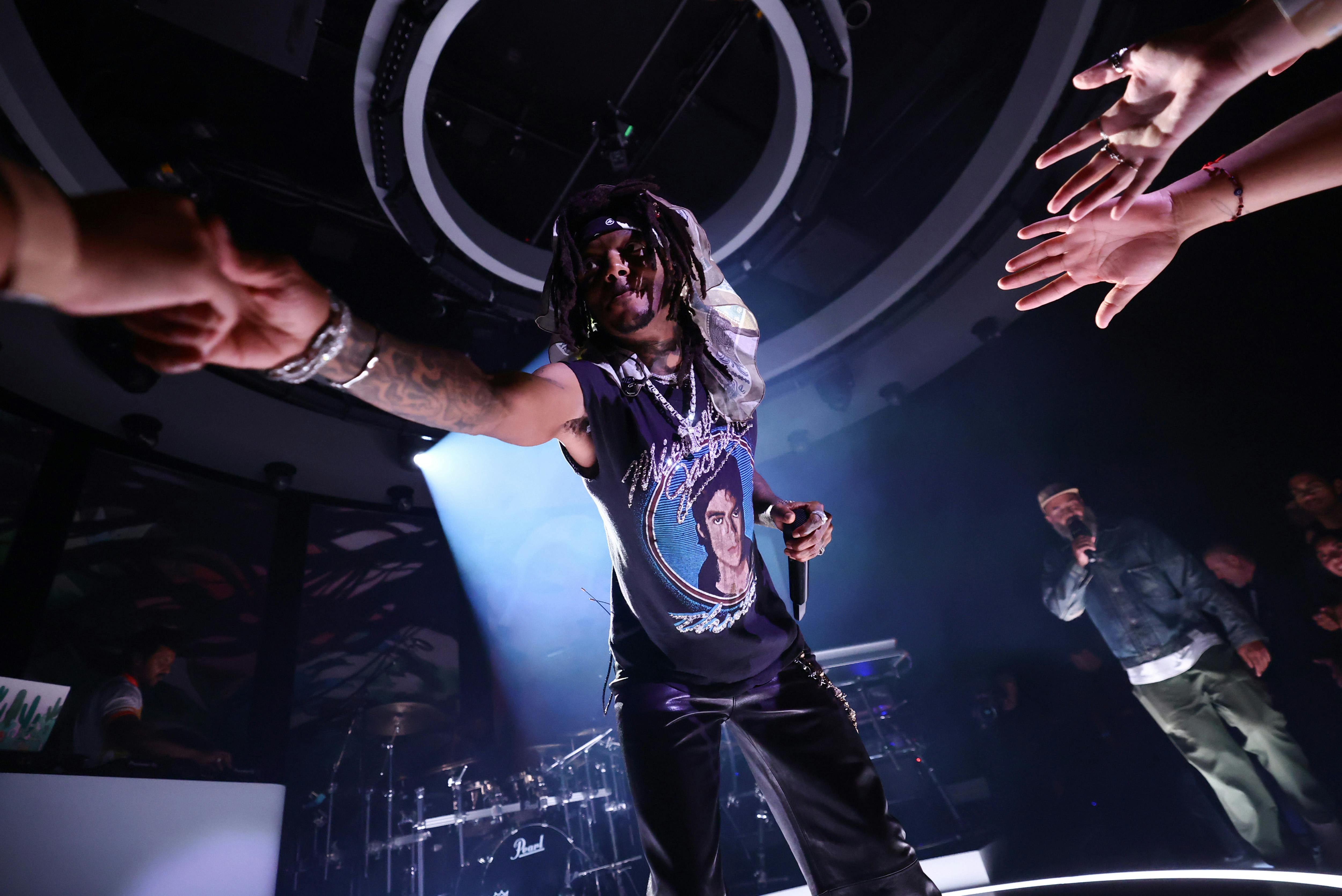 Gunna, JID, and Doja Cat perform at Apple Music Studios in Los Angeles.