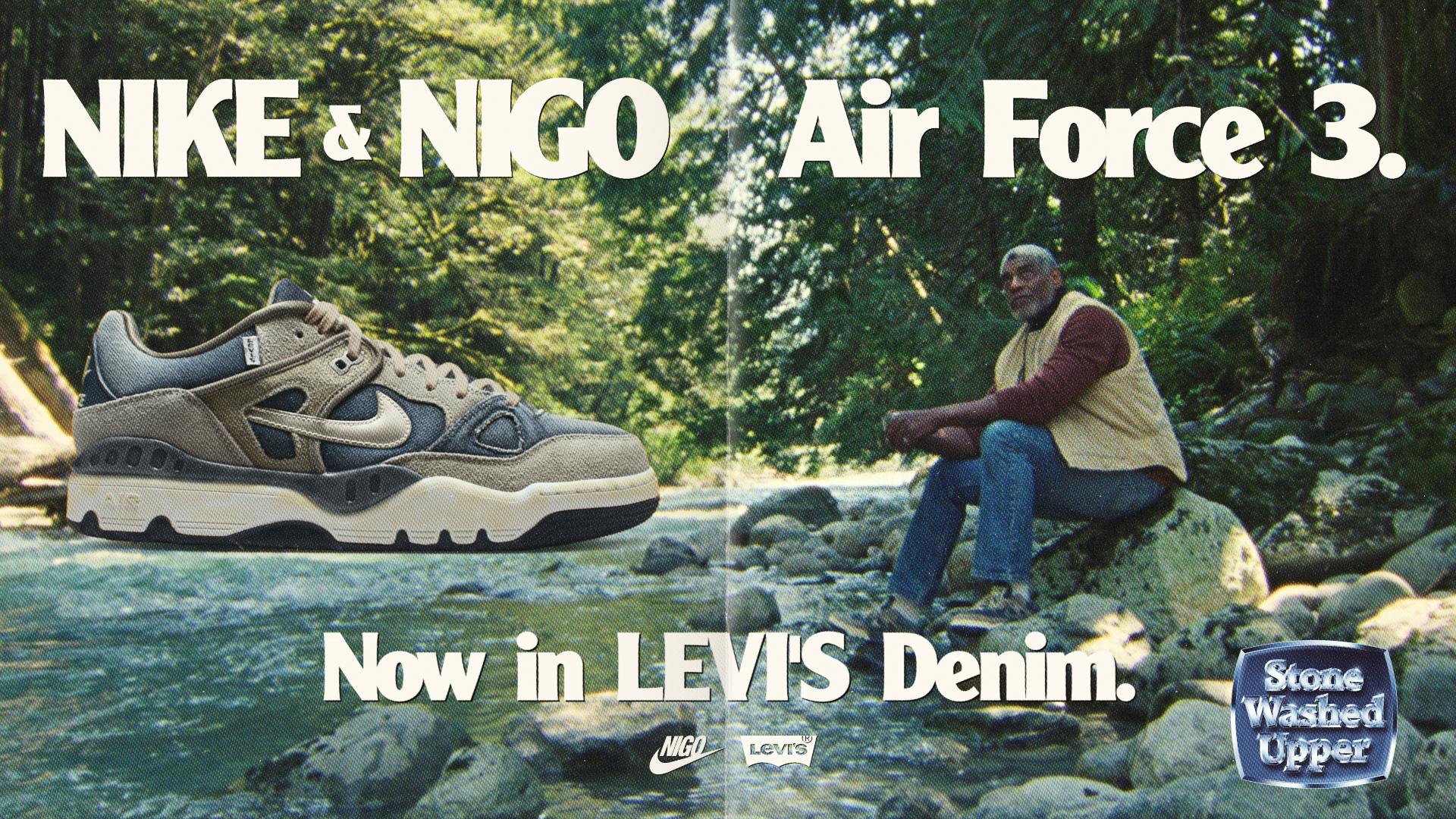 Nike levi's nigo air force 3 sneaker