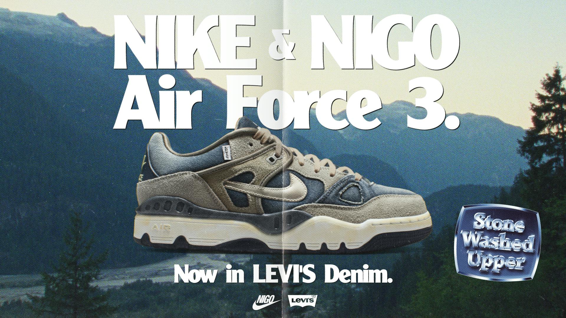 Nike levi's nigo air force 3 sneaker