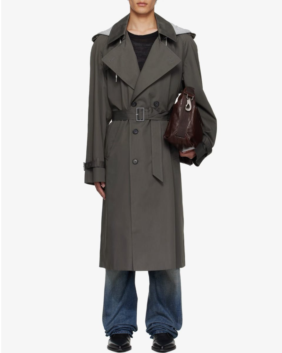 MM6 Maison Margiela Gray Trench Coat