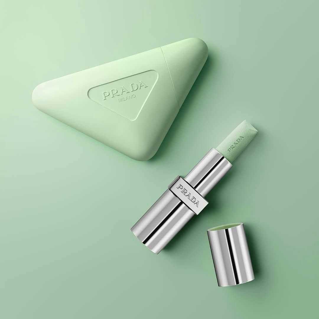 Green triangular Prada hand lotion