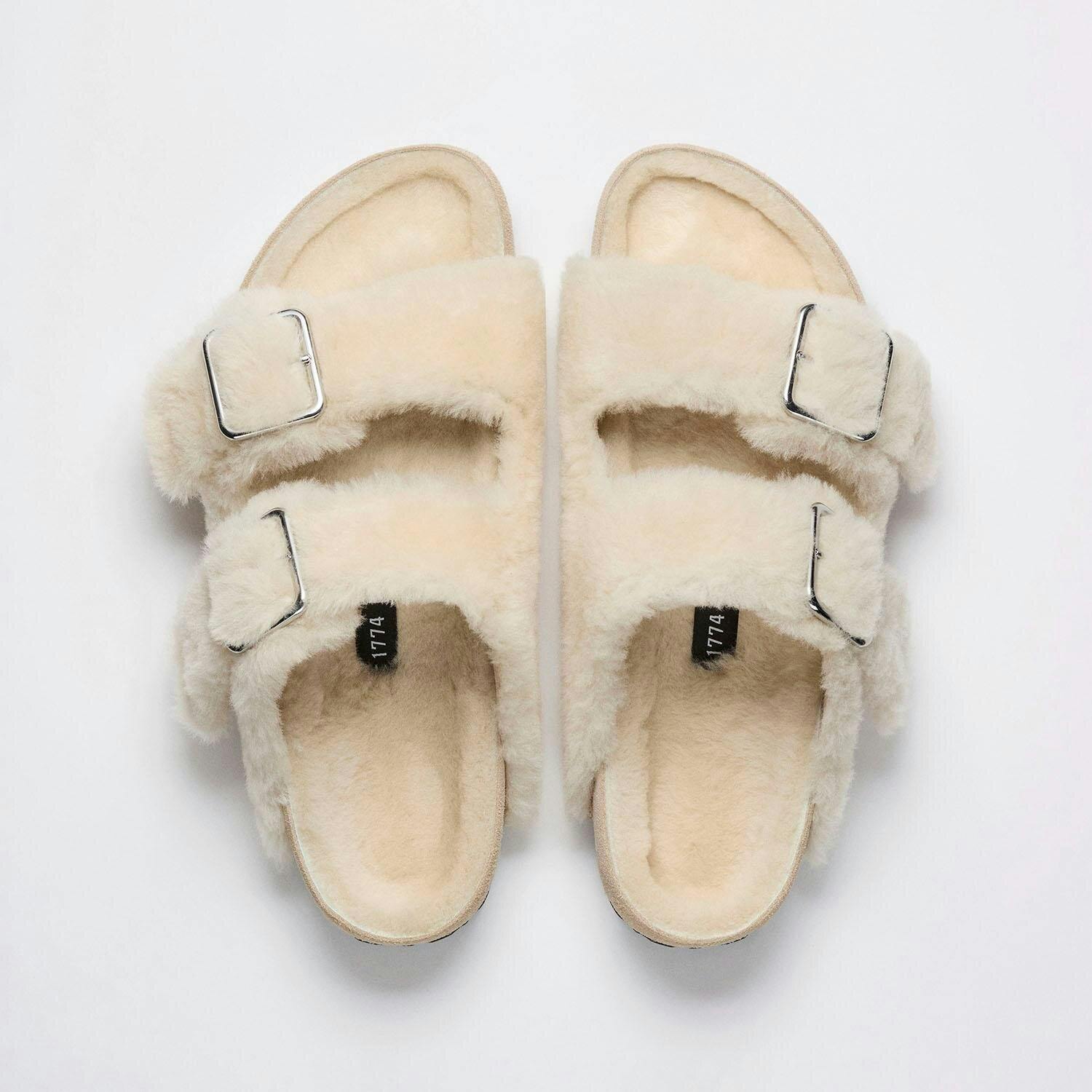 Birkenstock 1774 Becomes Berlin fur shearling sandals