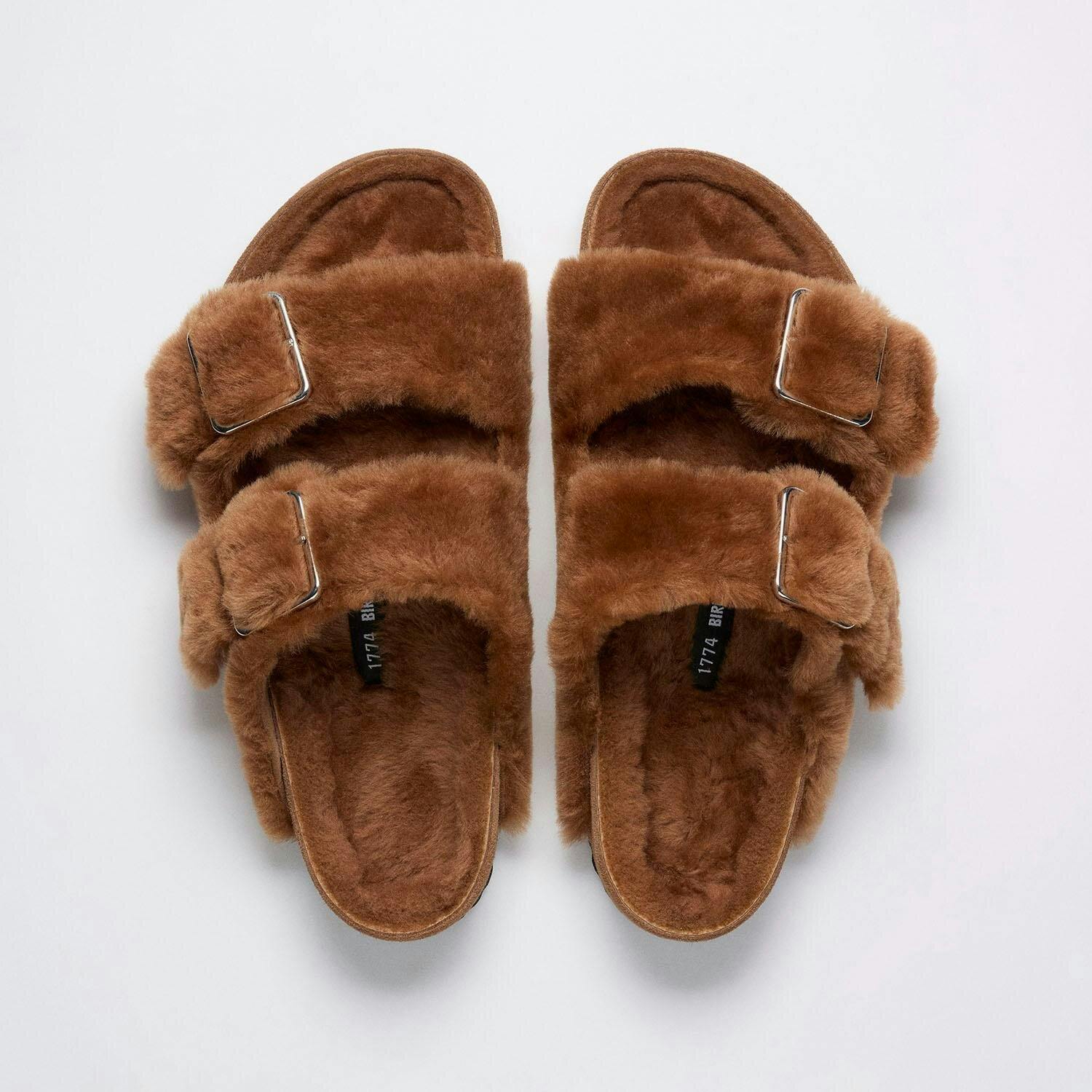 Birkenstock 1774 Becomes Berlin fur shearling sandals