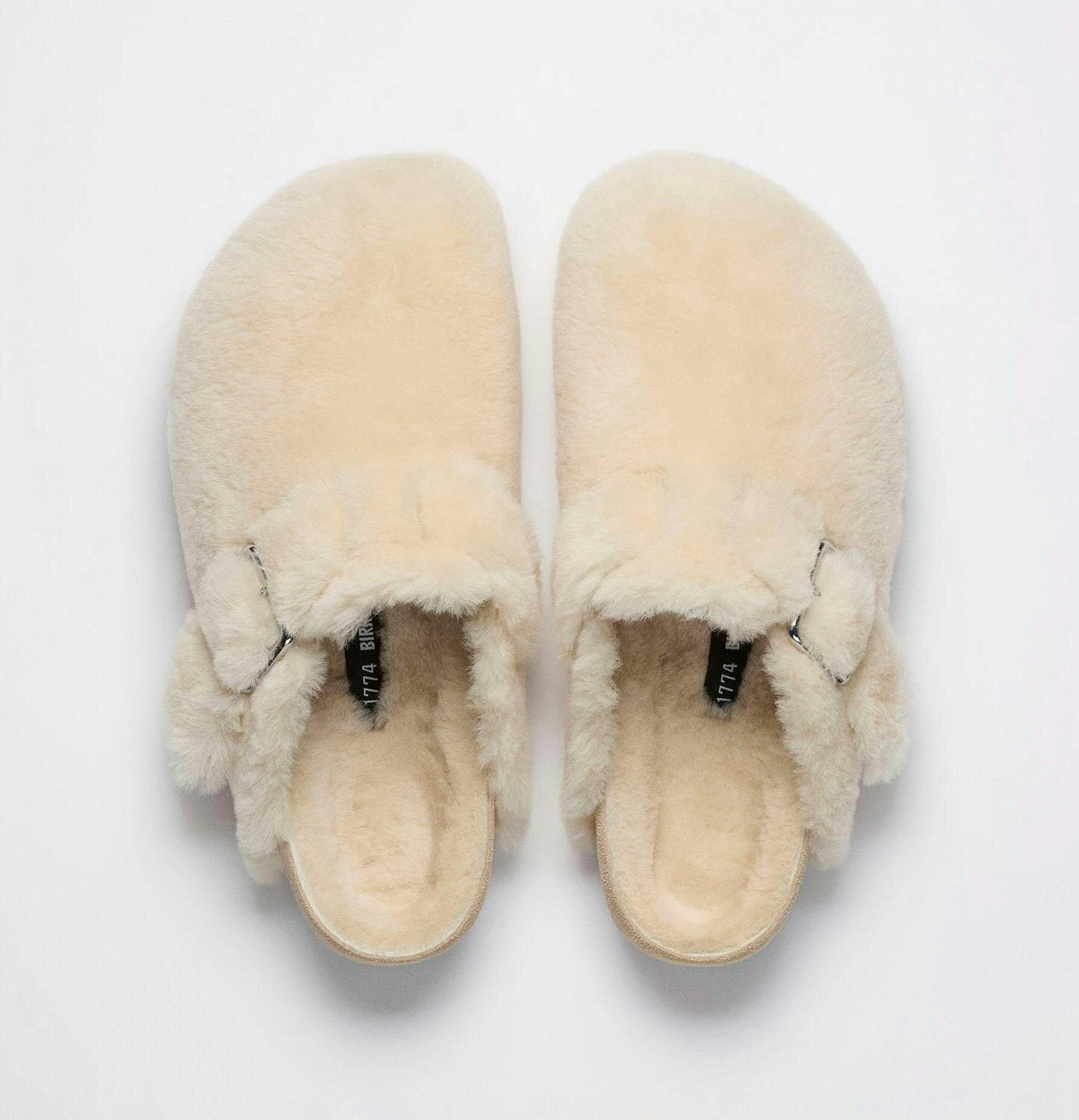 Birkenstock 1774 Becomes Berlin fur shearling sandals