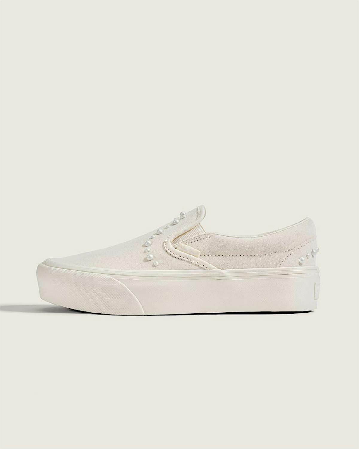 vans slip-on platform pearls