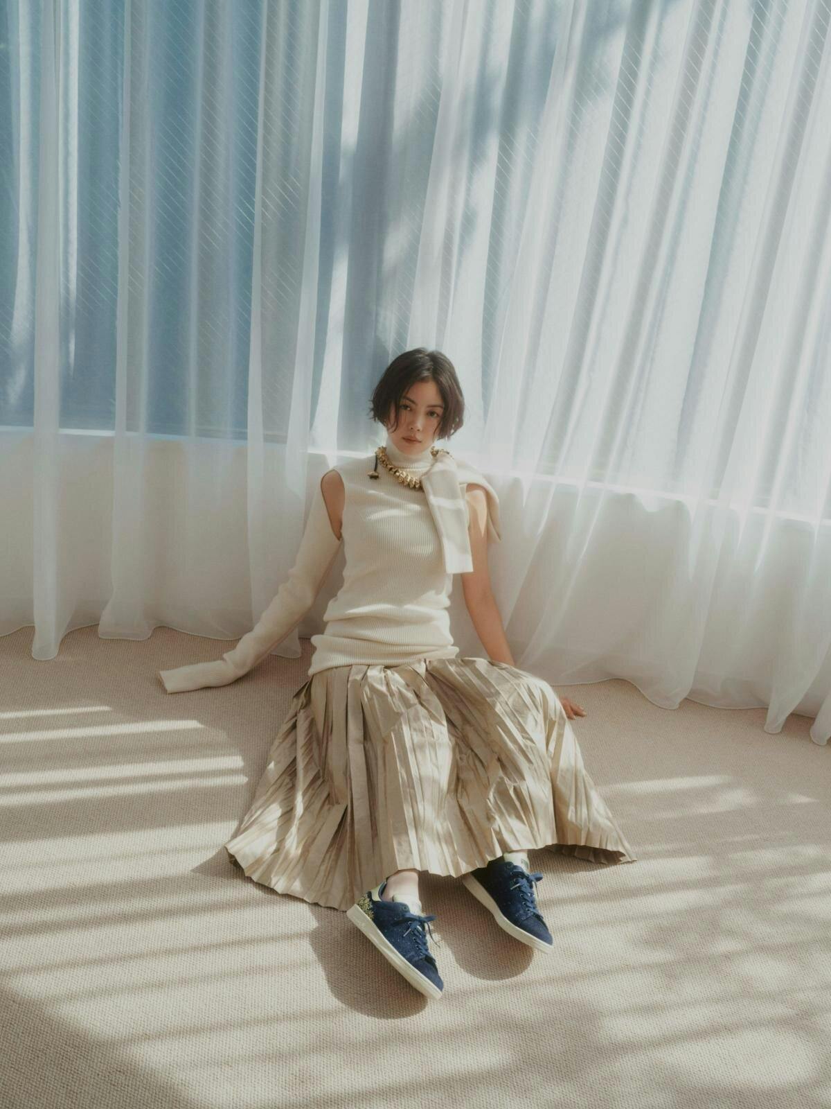 adidas stan smith floral denim shoe