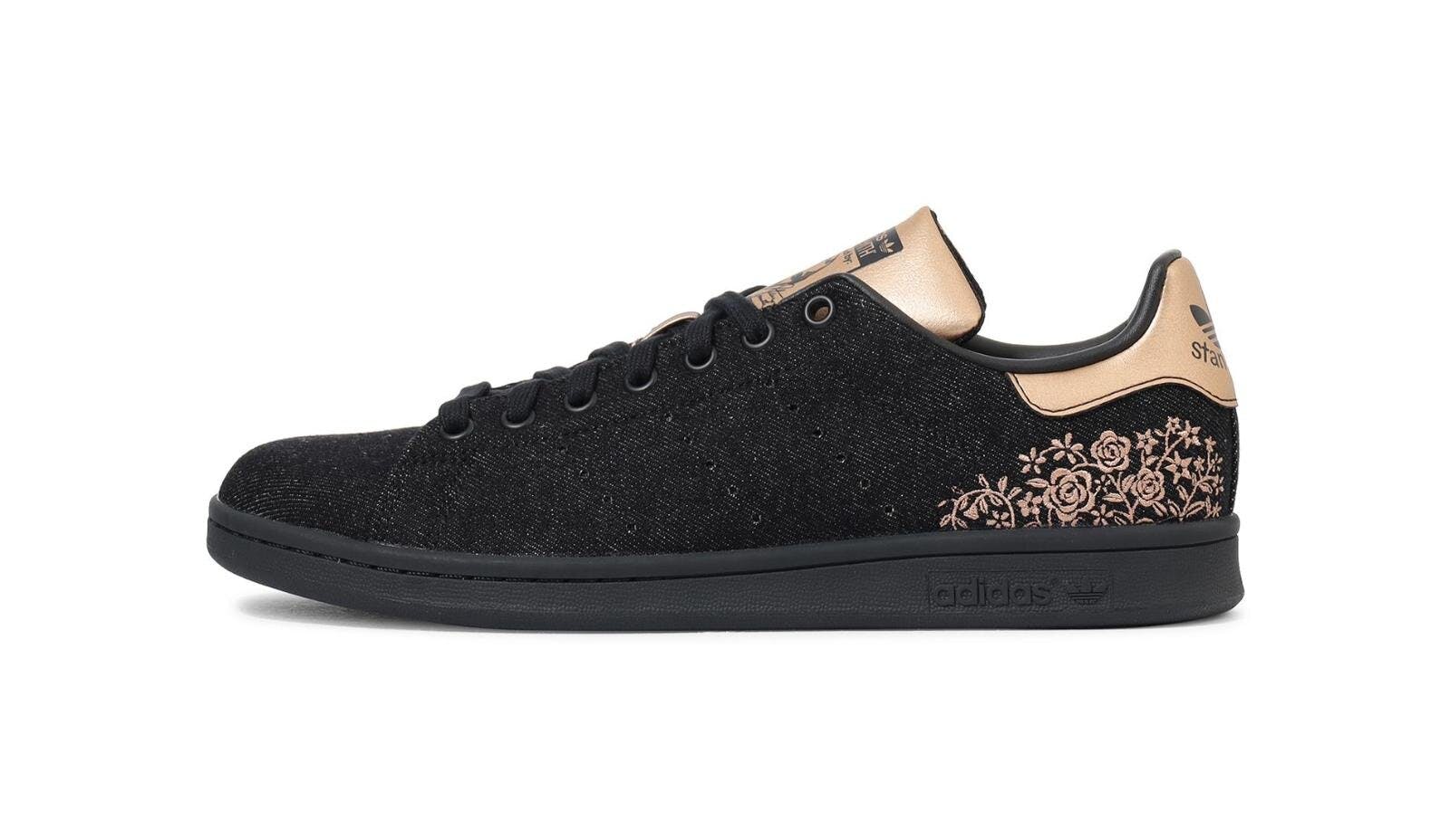adidas stan smith floral denim shoe