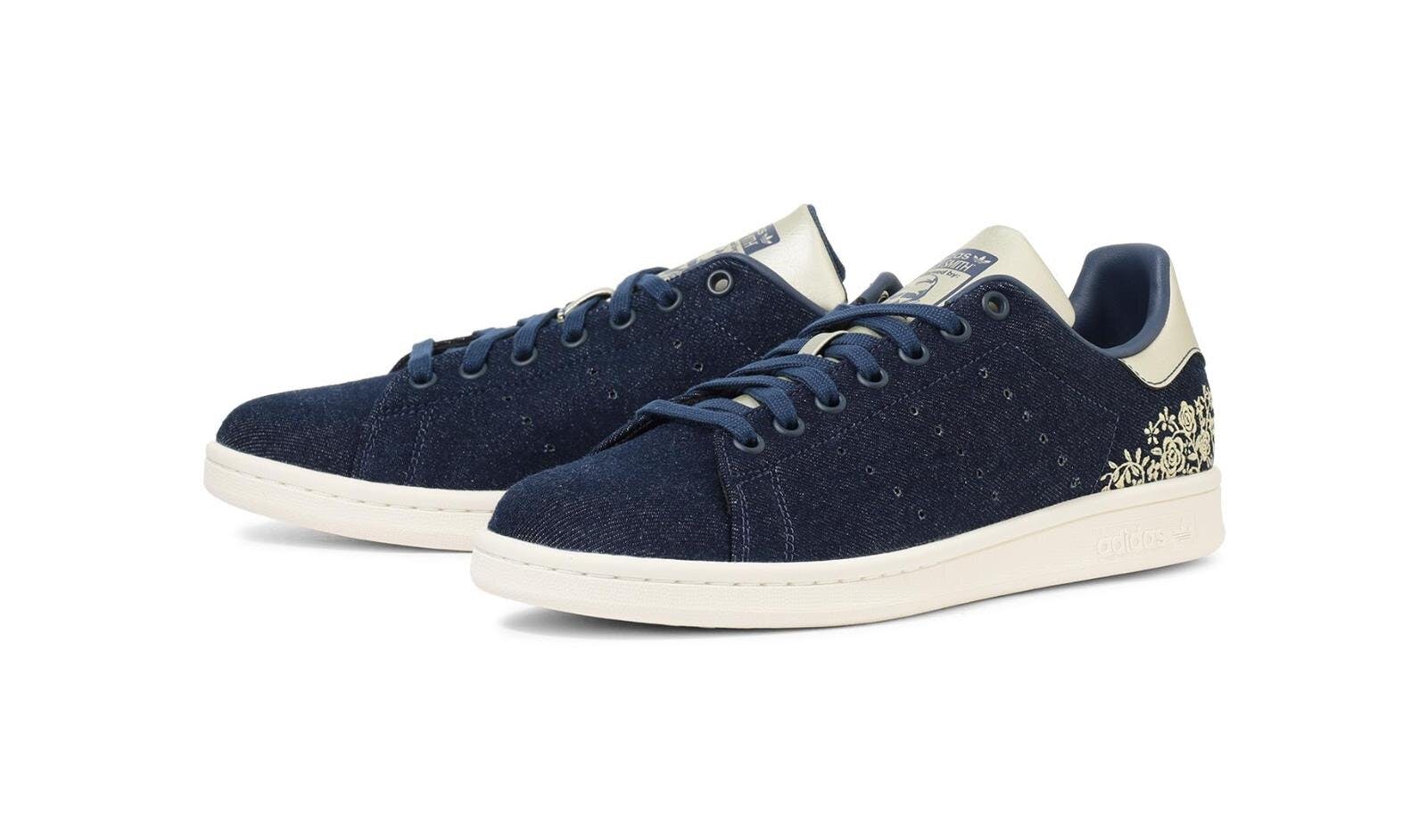adidas stan smith floral denim shoe