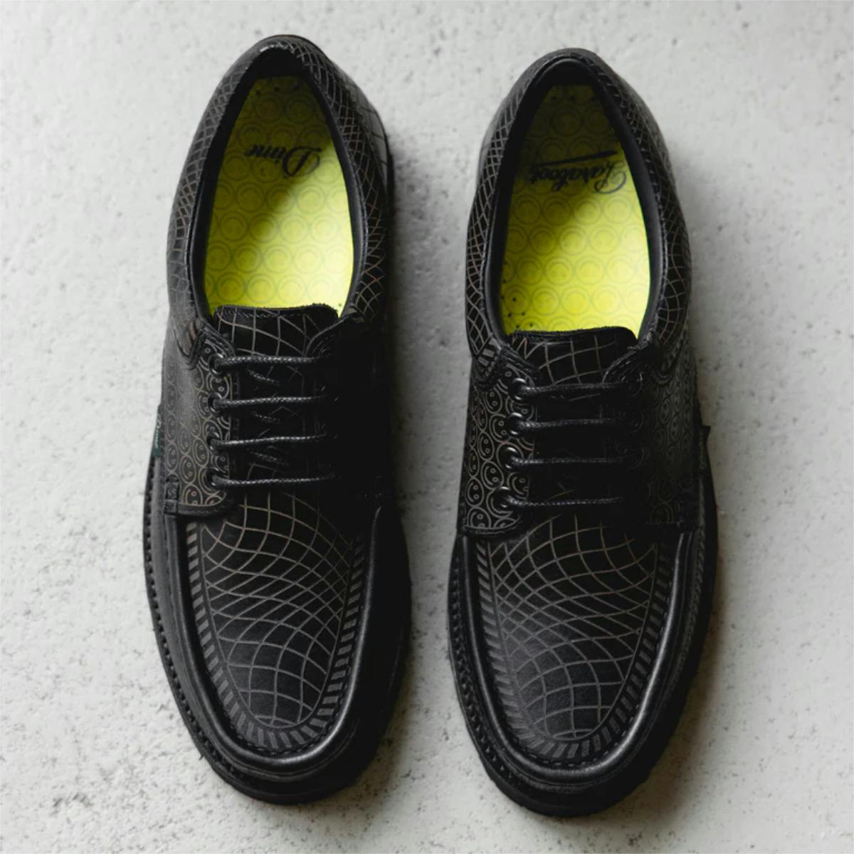 paraboot dime thier black shoe collab