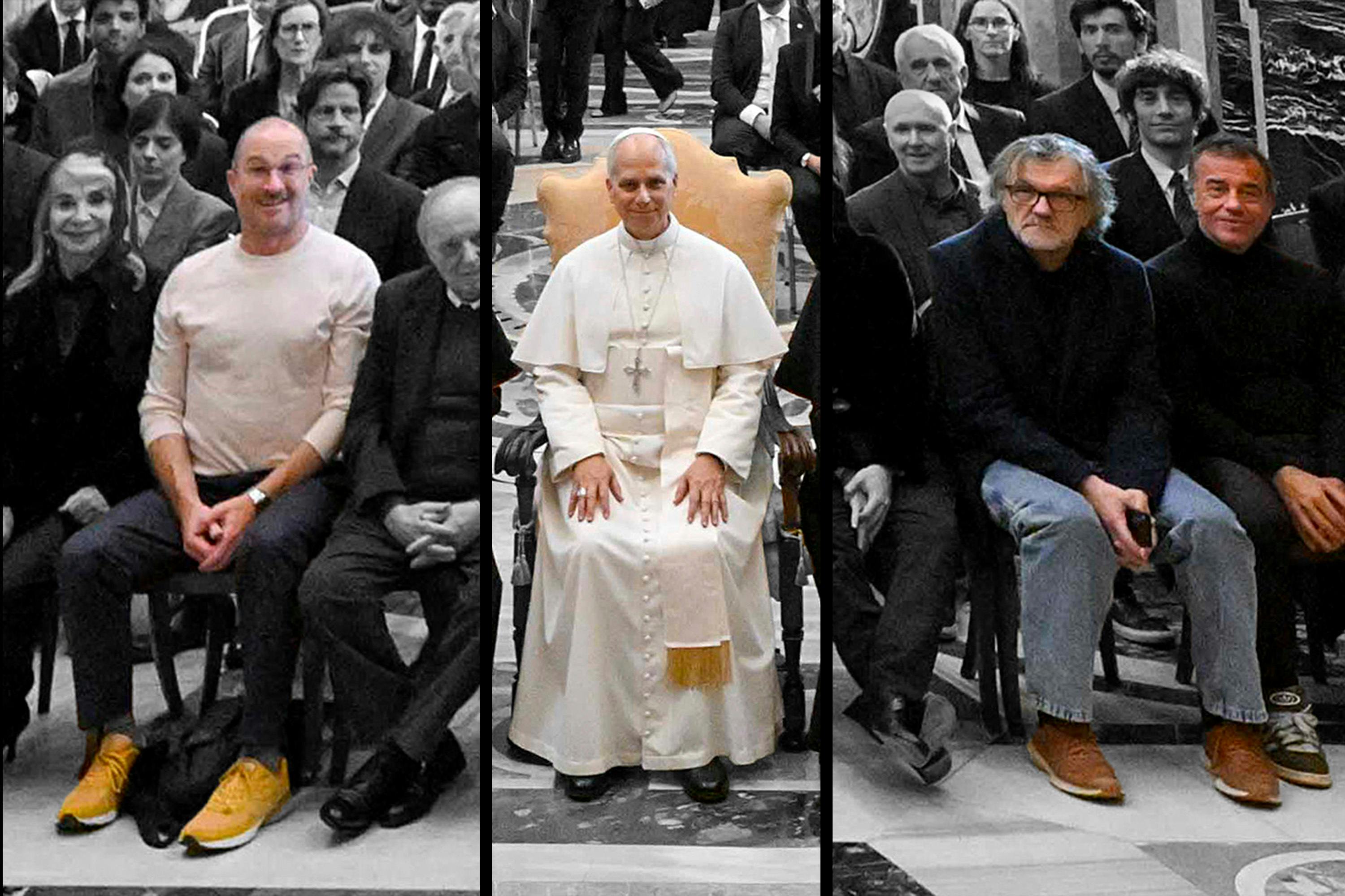 darren aronofsky wears sneakers to meet the pope in the vatican