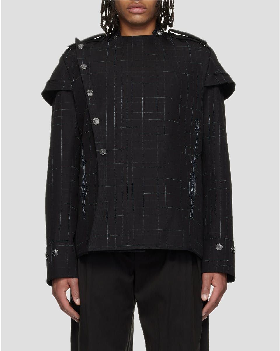 Black Kormos Military Blazer