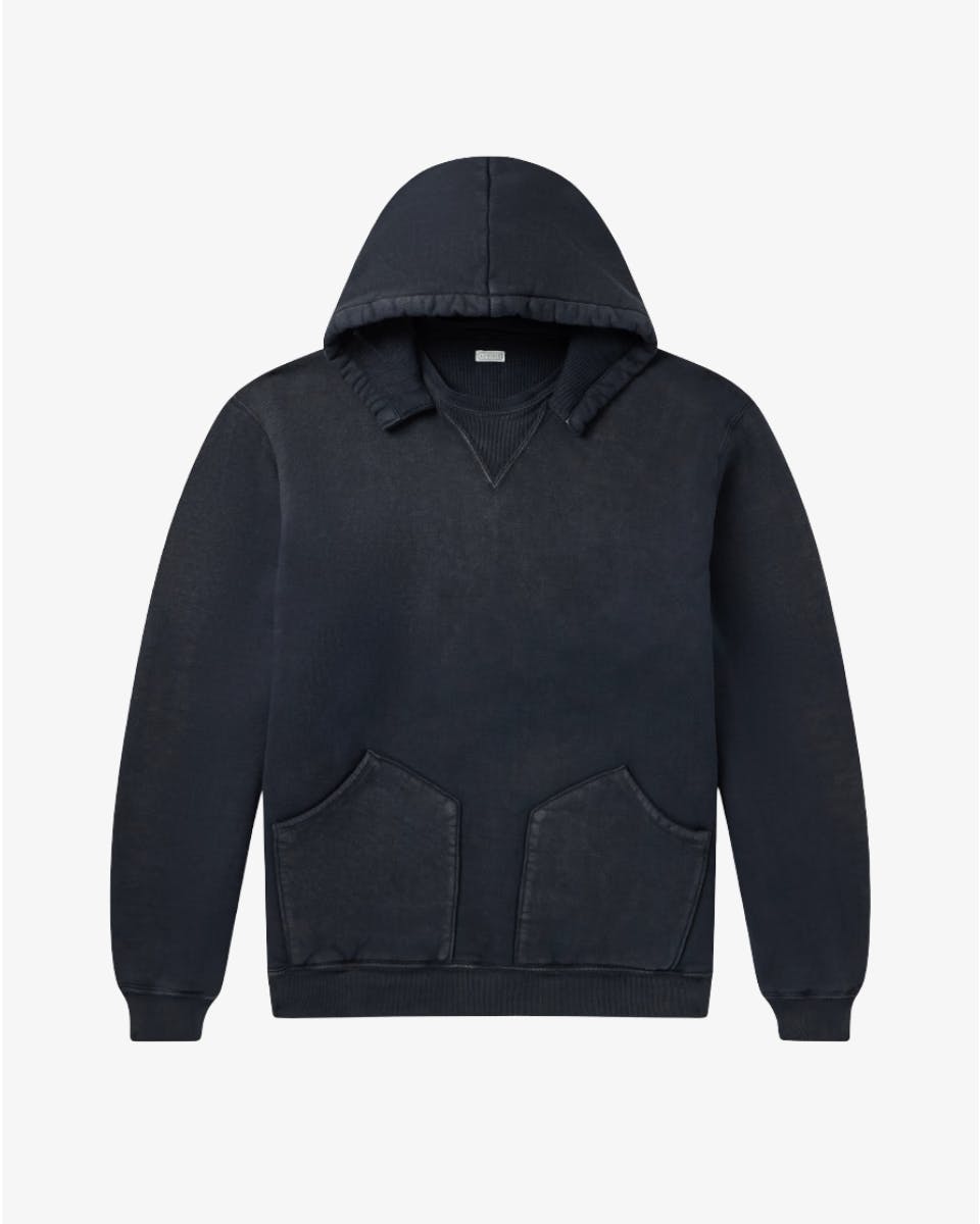 A.PRESSE Vintage Cotton-Jersey Hoodie