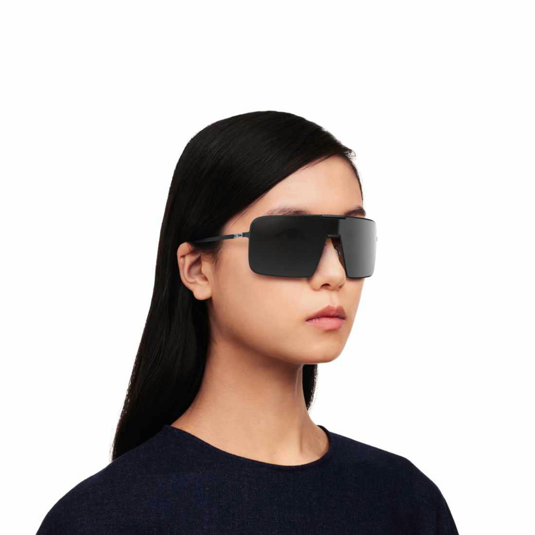 RIMOWA Black Square Aviator Sunglasses with Dark Lenses RIMOWA × MYKITA - Aviator Sunglasses - Titanium & Black | RIMOWA main image 4