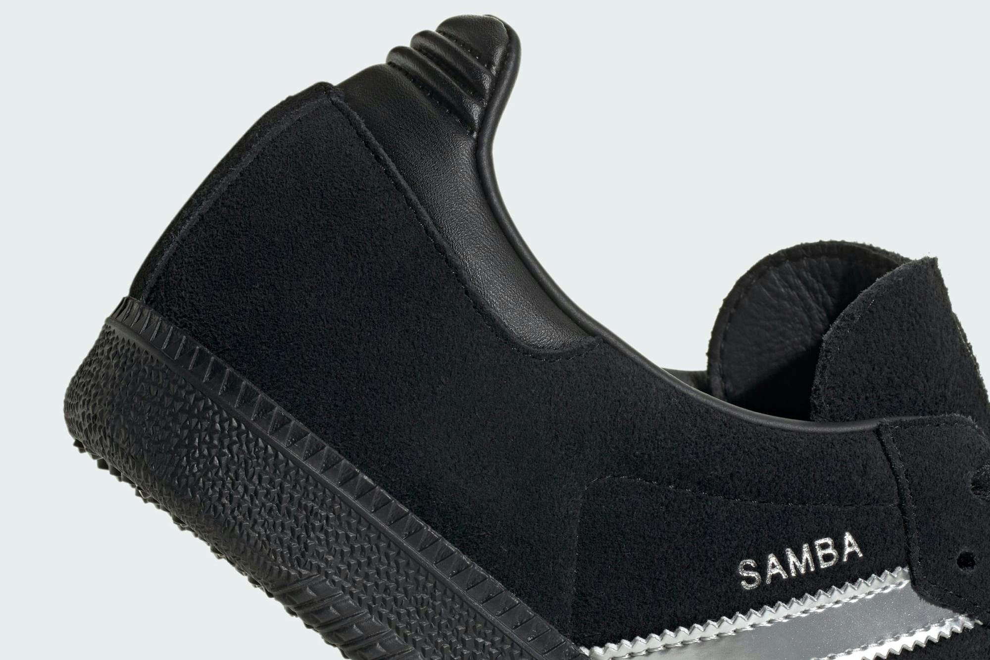 adidas samba black silver