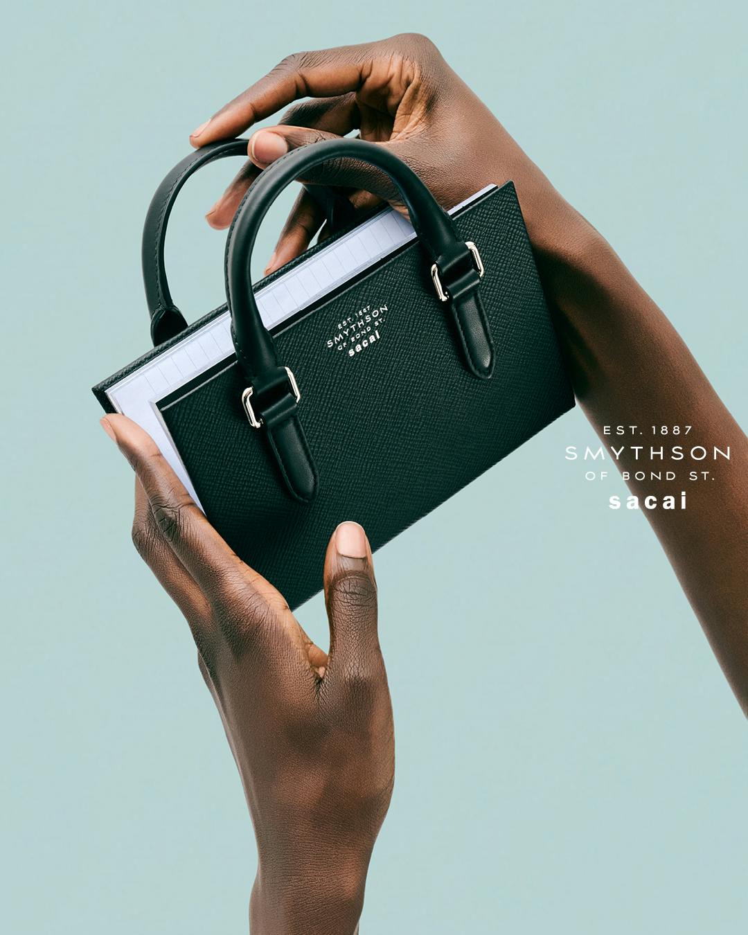sacai ハーフムーンBag sacai & Smythson's Sleek Leather Clutch Is a Fancy Notebook