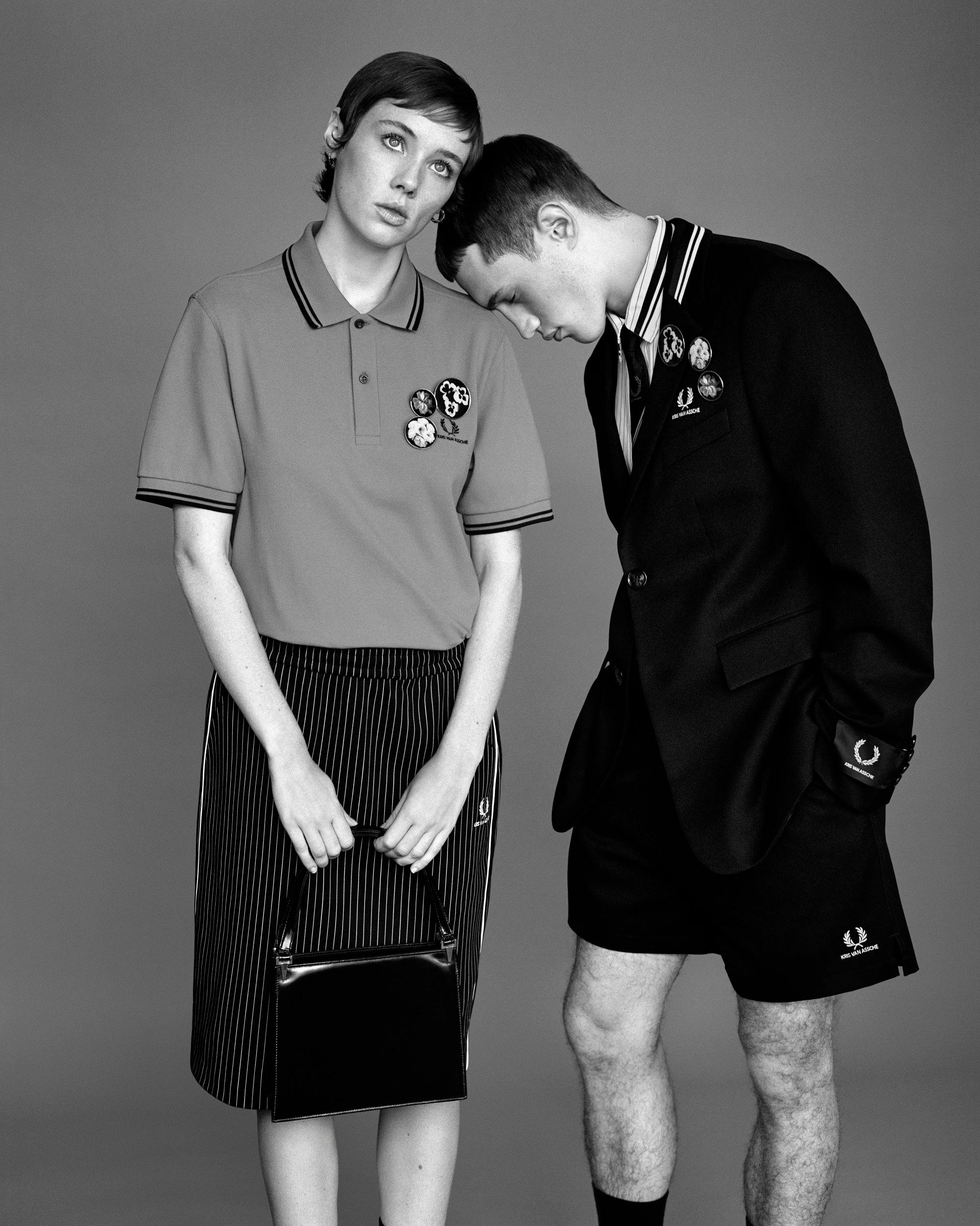 トップス Kris Van Assche Seam detailing polo Temp Control Marled