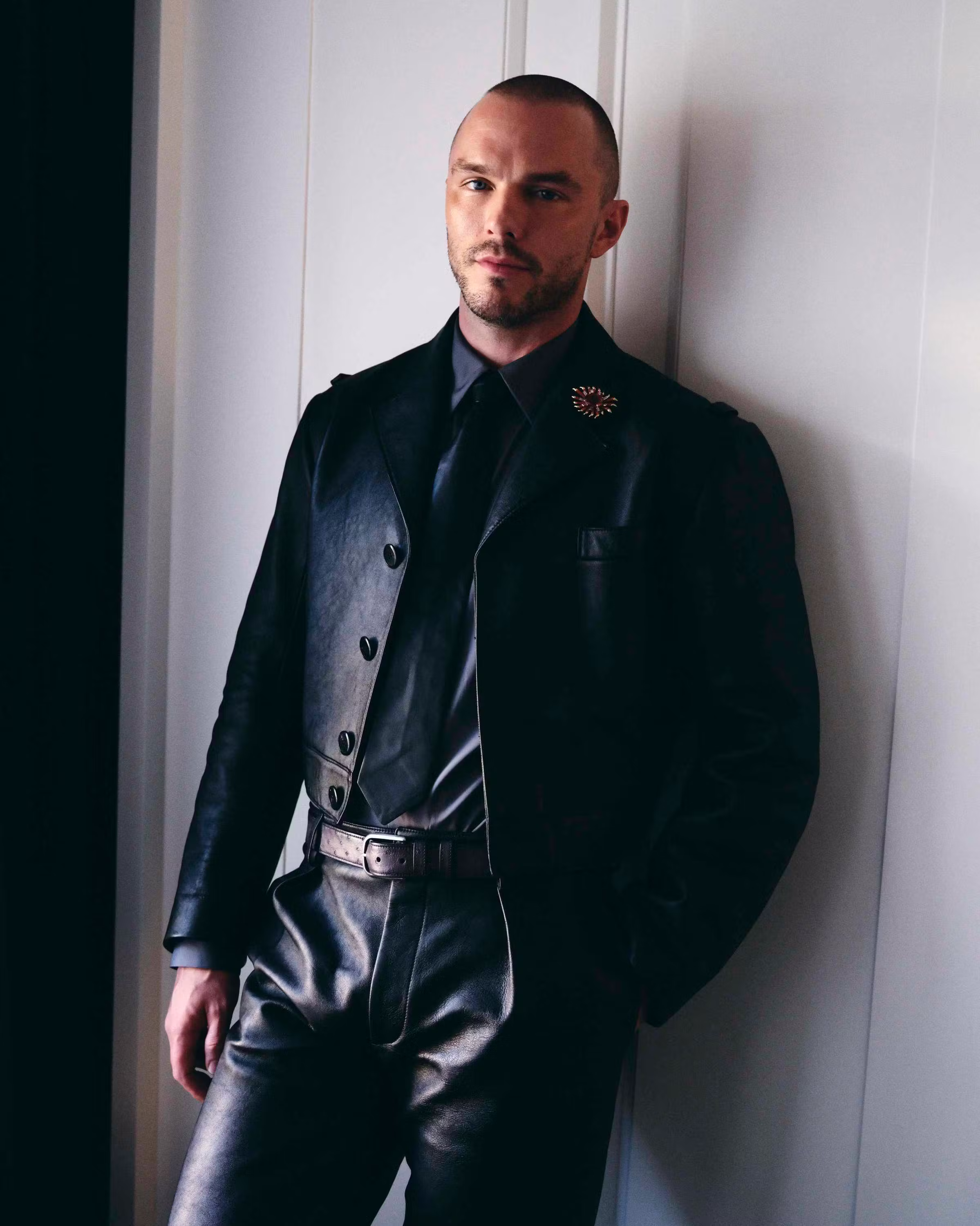 Nicholas Hoult Felt “Very Fashionable and Very Sexy” in Prada Leather at the Met
