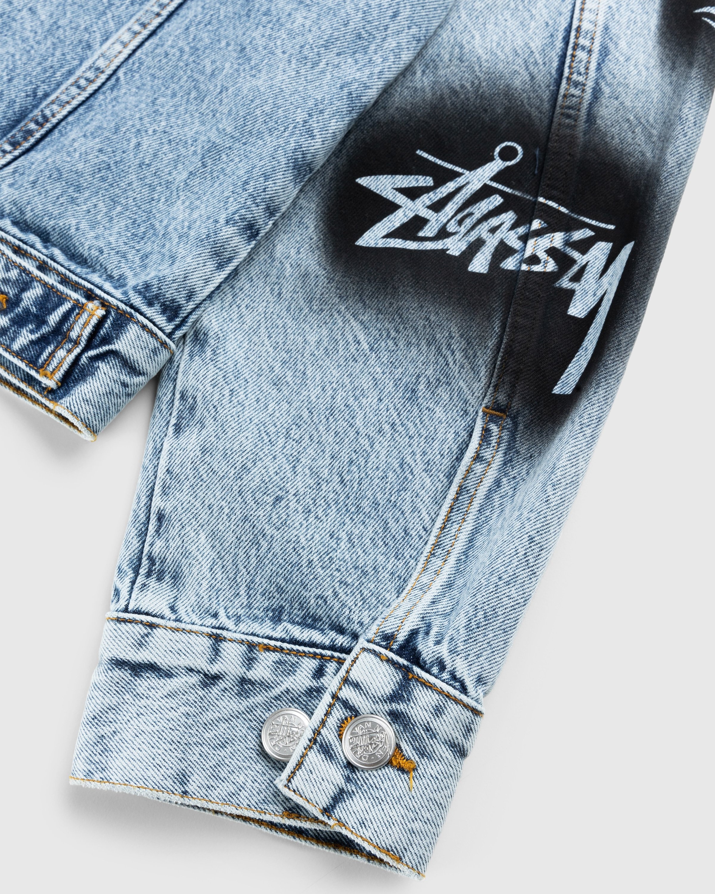 Stüssy x Dries van Noten – Stencil Denim Jacket - Outerwear - Black - Image 3