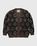 Patta – Wall Flower Knitted Zip Cardigan Chestnut/Dark Gull Grey - Knitwear - Brown - Image 1
