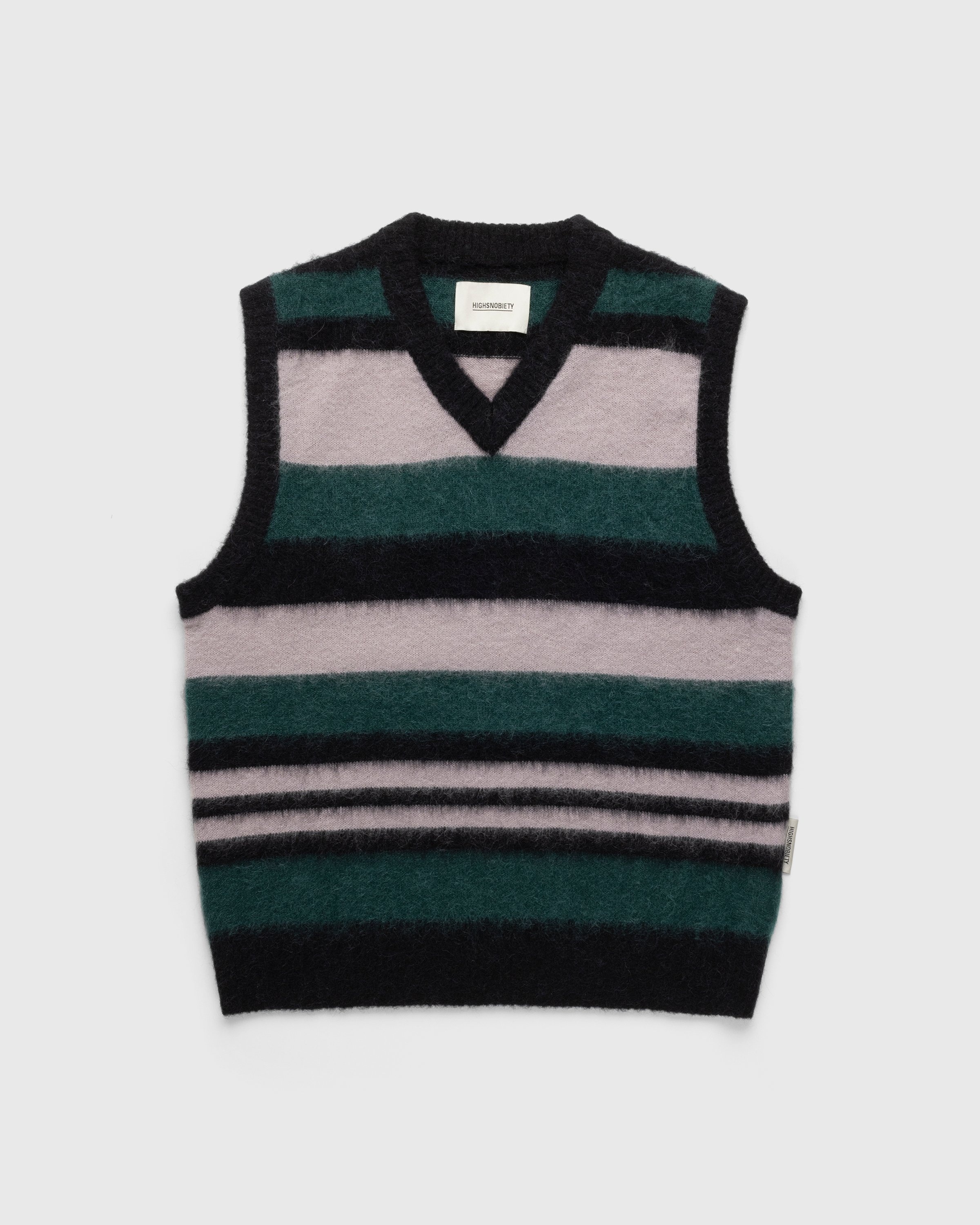 Highsnobiety – Alpaca Gradient Sweater Vest Pink/Green - Gilets - Multi - Image 1