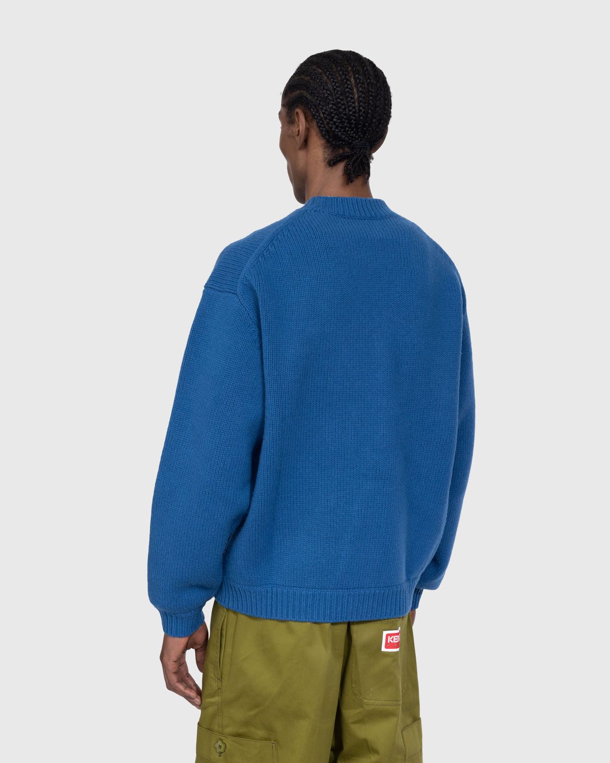 Kenzo – Bowling Elephant Merino Wool Jumper Wisteria - Knitwear - Blue - Image 3