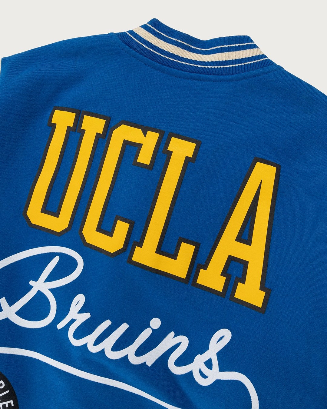 Market x UCLA x Highsnobiety – HS Sports Fleece Varsity Jacket Blue - Outerwear - Blue - Image 3