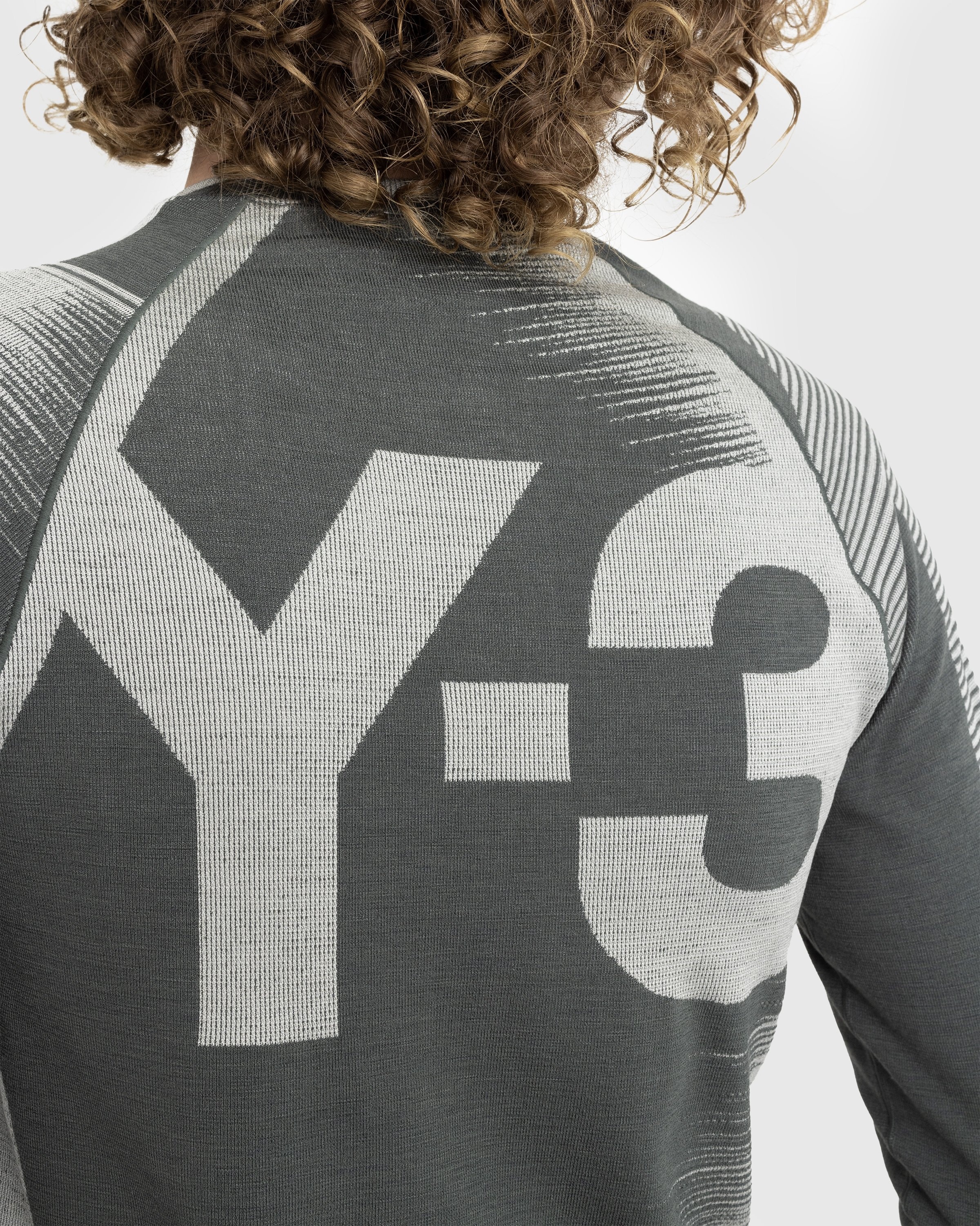 Y-3 – Long-sleeve Top Utility Ivy/Wonder Silver - Longsleeves - Silver - Image 4