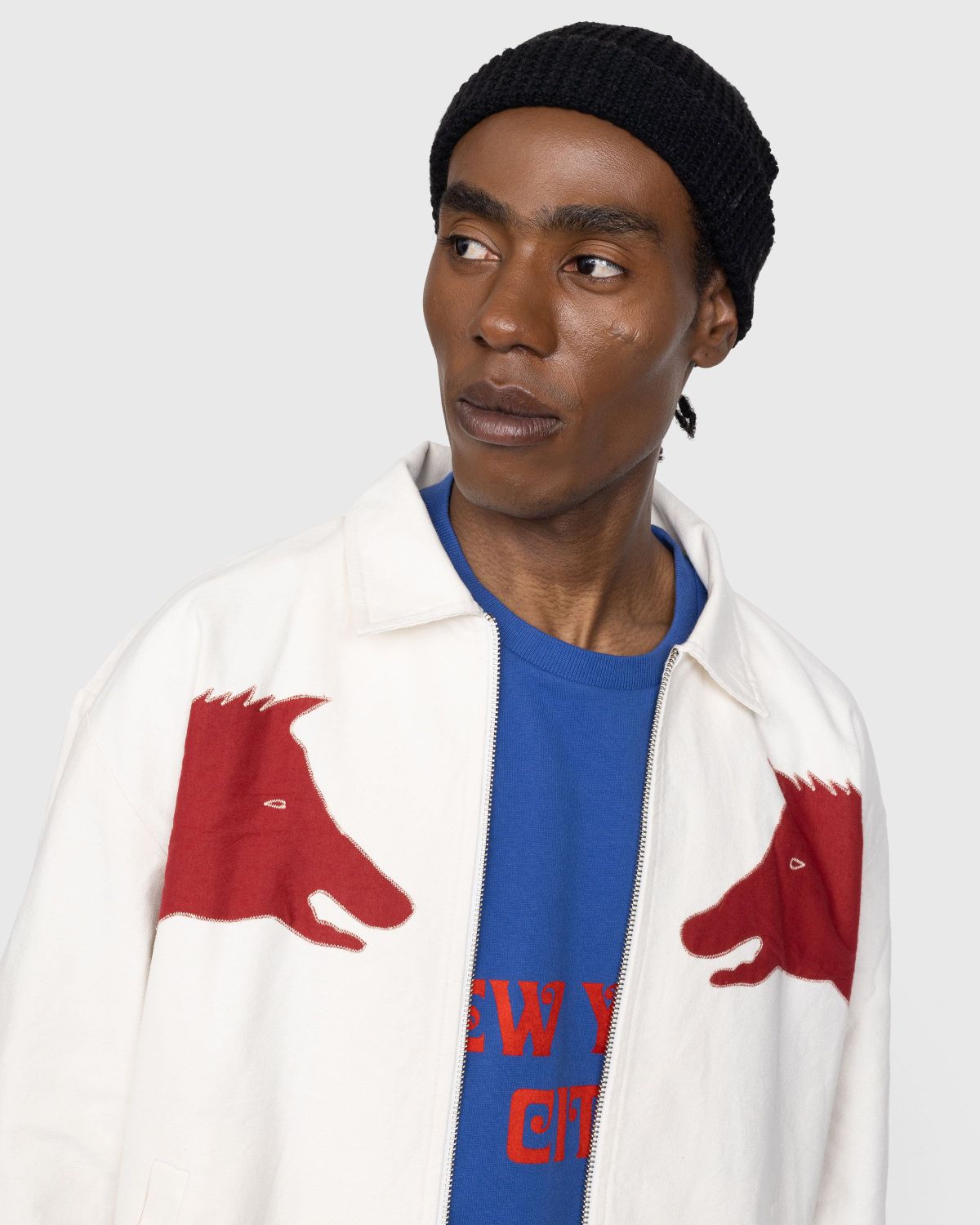 bode – Boar Applique Jacket White/Red - Outerwear - White - Image 6