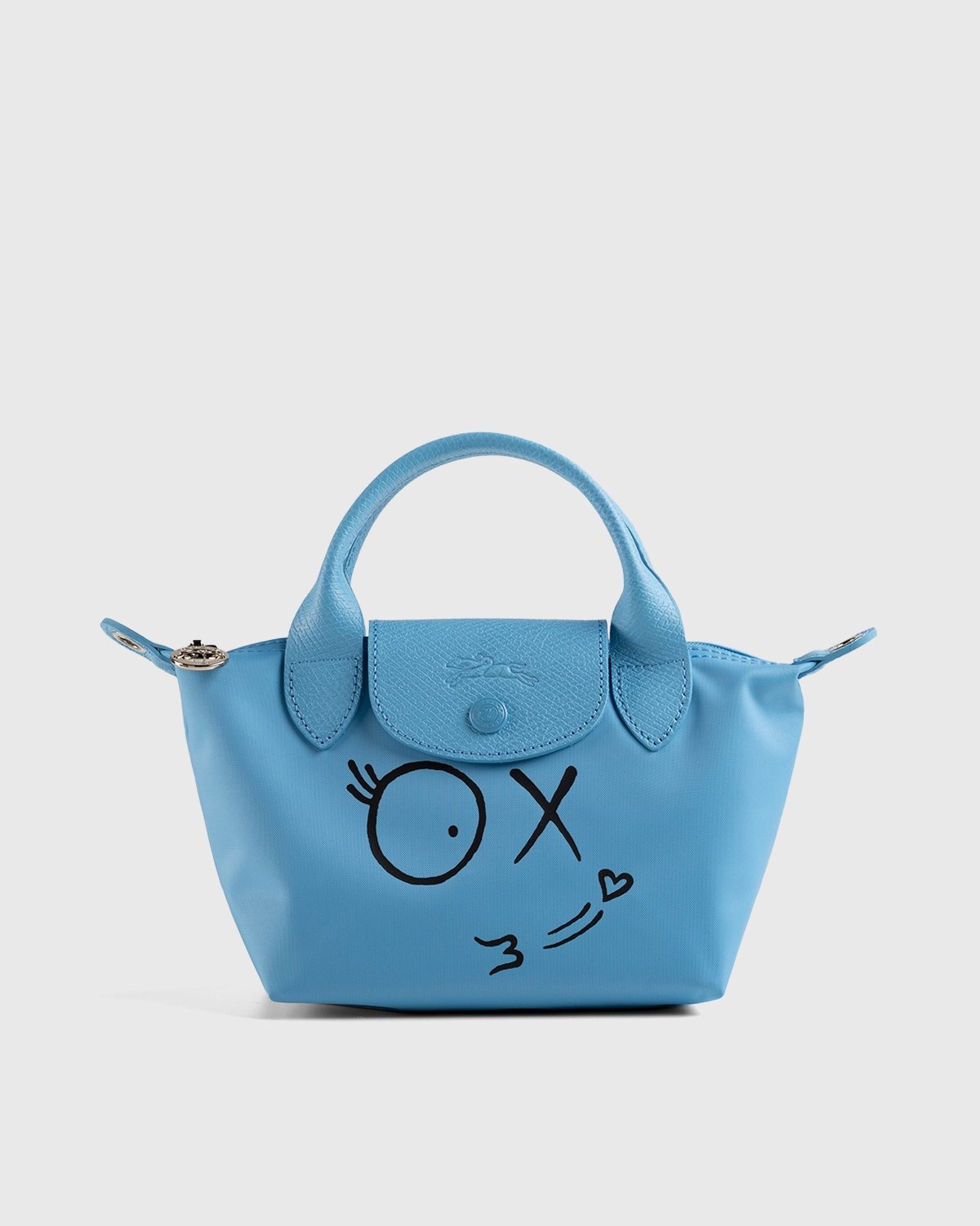 Longchamp x André Saraiva – Le Pliage André Top Handle Bag Blue - Bags - Blue - Image 1