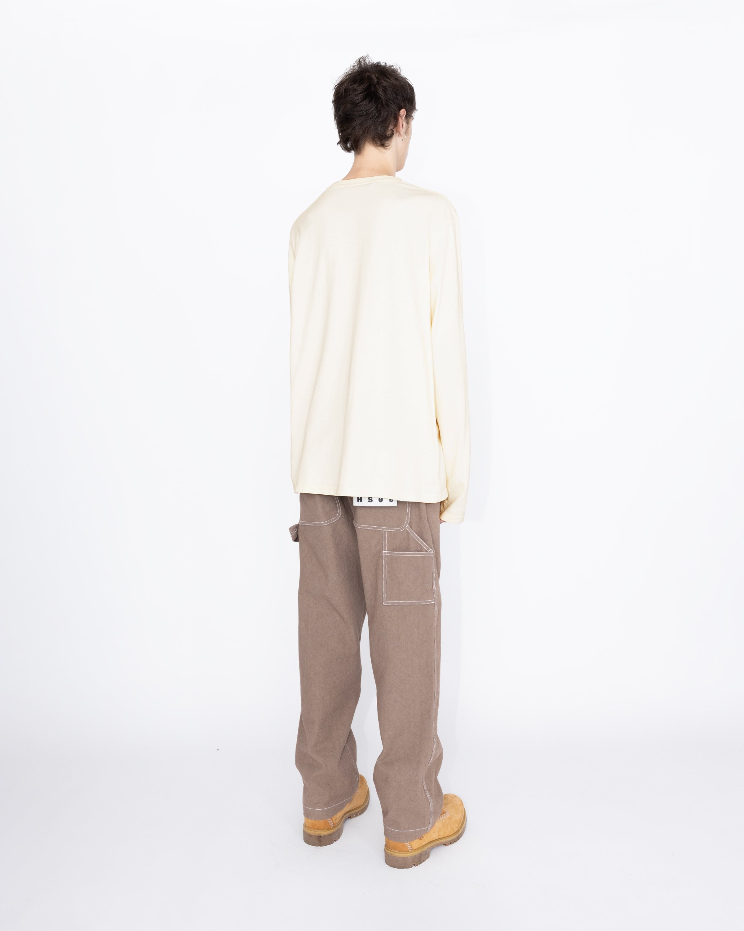 Highsnobiety HS05 – Pigment Dyed Boxy Long Sleeves Jersey Natural - Longsleeves - Beige - Image 5