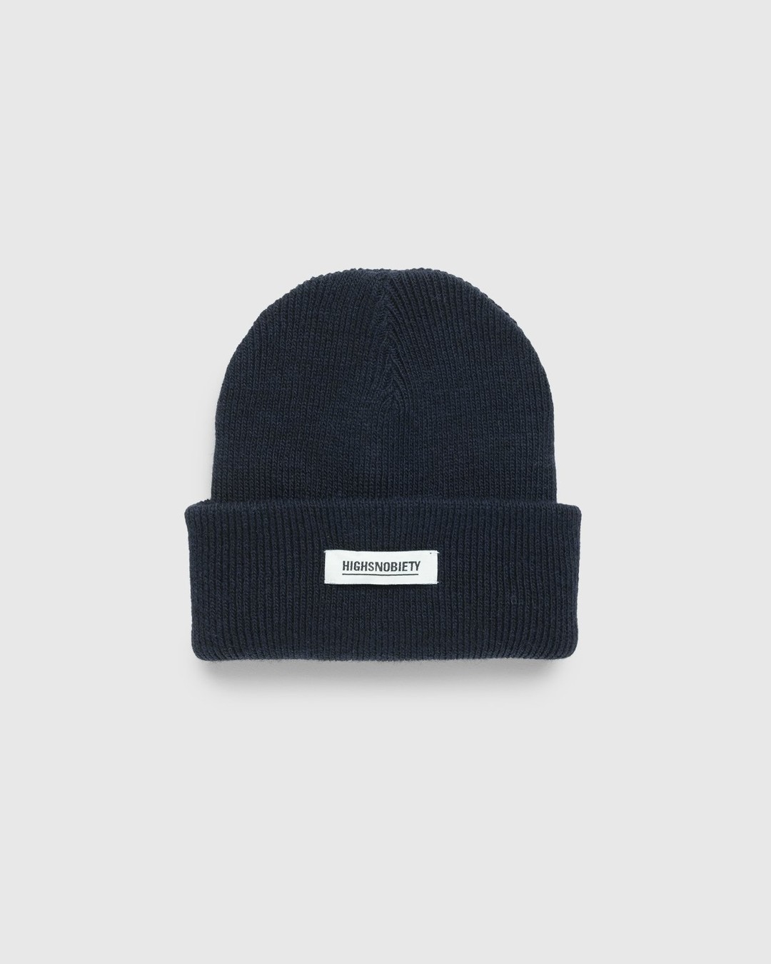 Highsnobiety – Watch Logo Staples Beanie Navy - Hats - Blue - Image 1