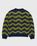 Highsnobiety HS05 – Alpaca Fuzzy Wave Sweater Navy/Olive Green - Knitwear - Multi - Image 2