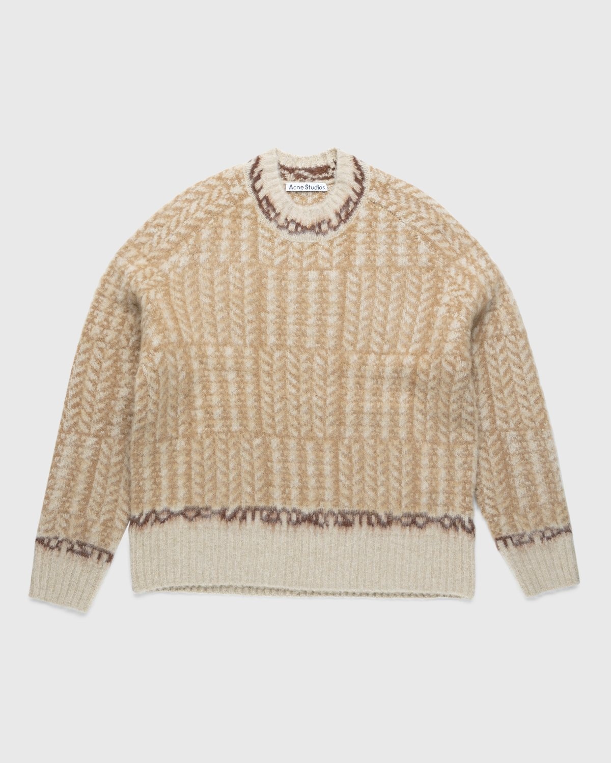 Acne Studios – Knit Sweater Beige - Knitwear - Beige - Image 1