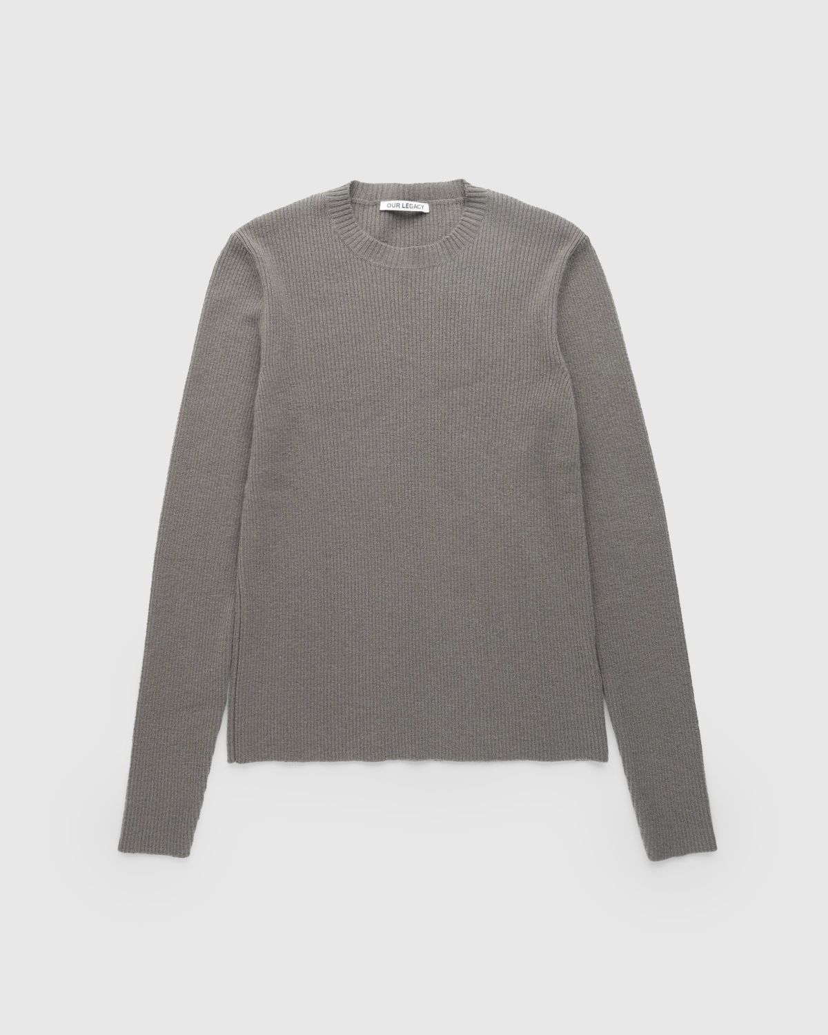 Our Legacy – Compact Roundneck Mole Grey Super Wool - Knitwear - Grey - Image 1
