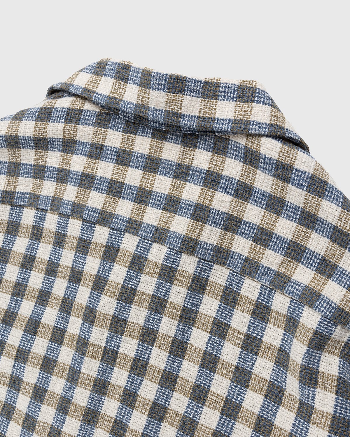 Our Legacy – Heusen Shirt Light Blue/Olive Summer Check - Shirts - Blue - Image 4