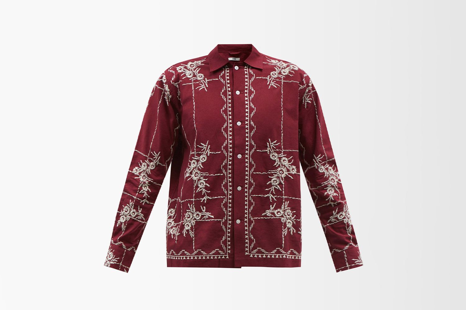 Floral-Embroidered Shirt