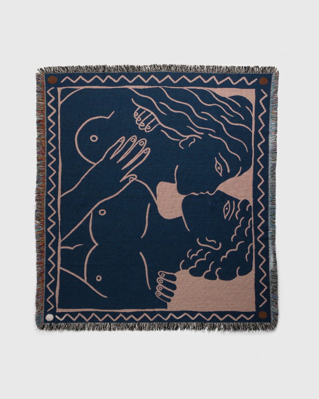Carne Bollente – Love Is Hole You Needs Blanket Blue - Scarves - Yellow - Image 3