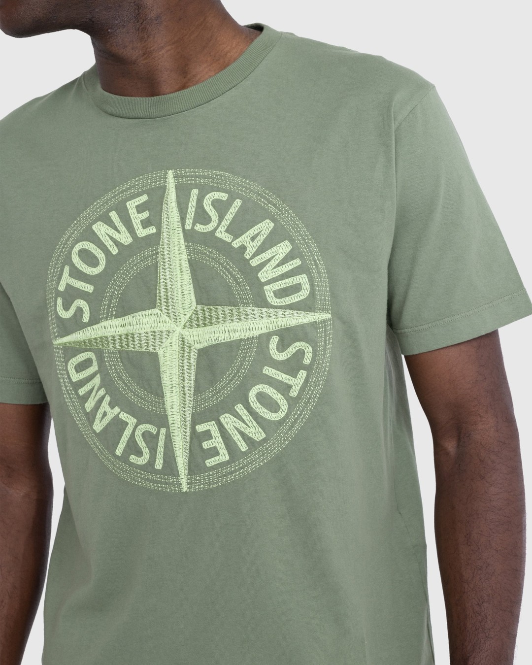 Green stone island t shirt outlet