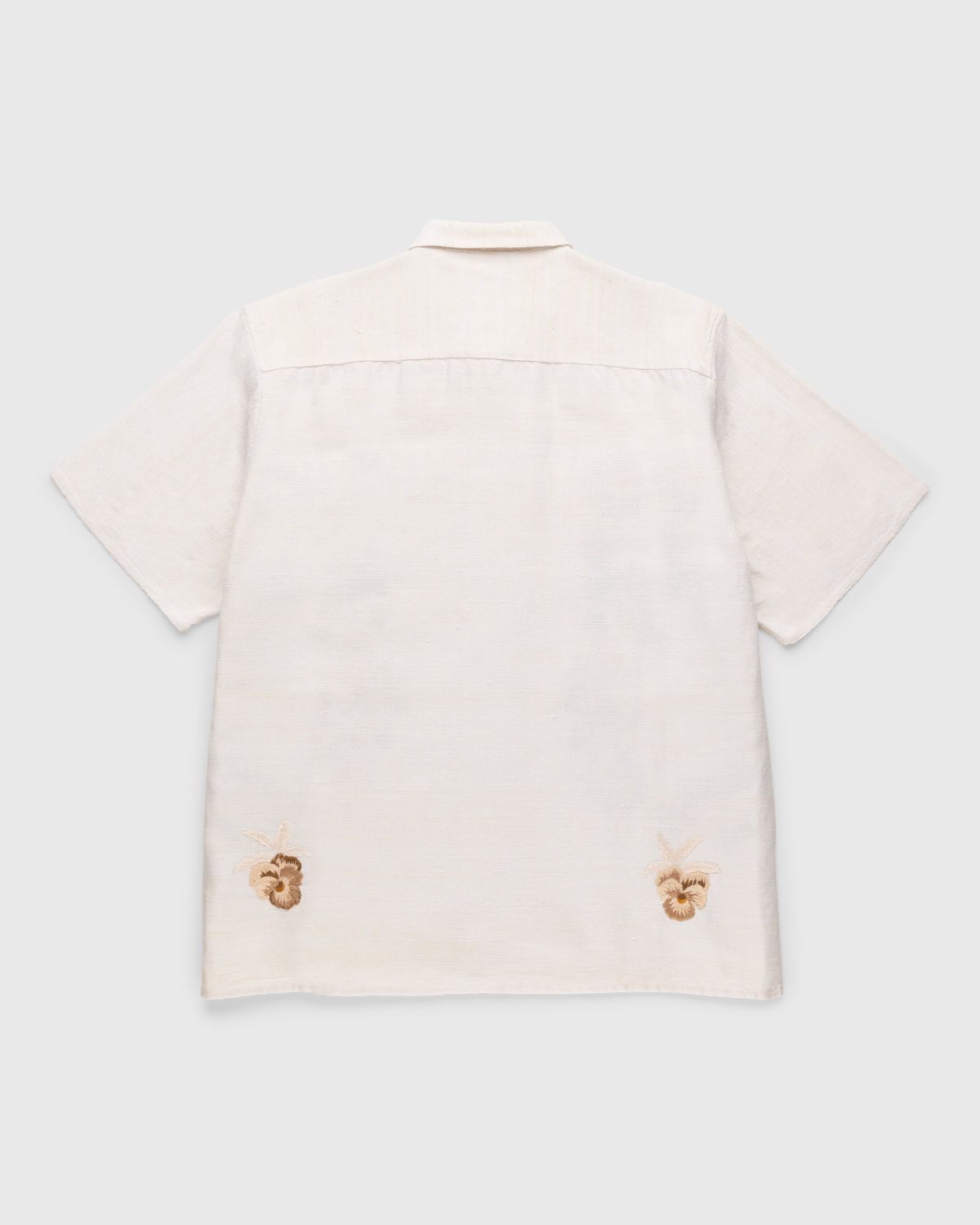 Diomene by Damir Doma – Embroidered Vacation Shirt Cream - Shortsleeve Shirts - White - Image 2