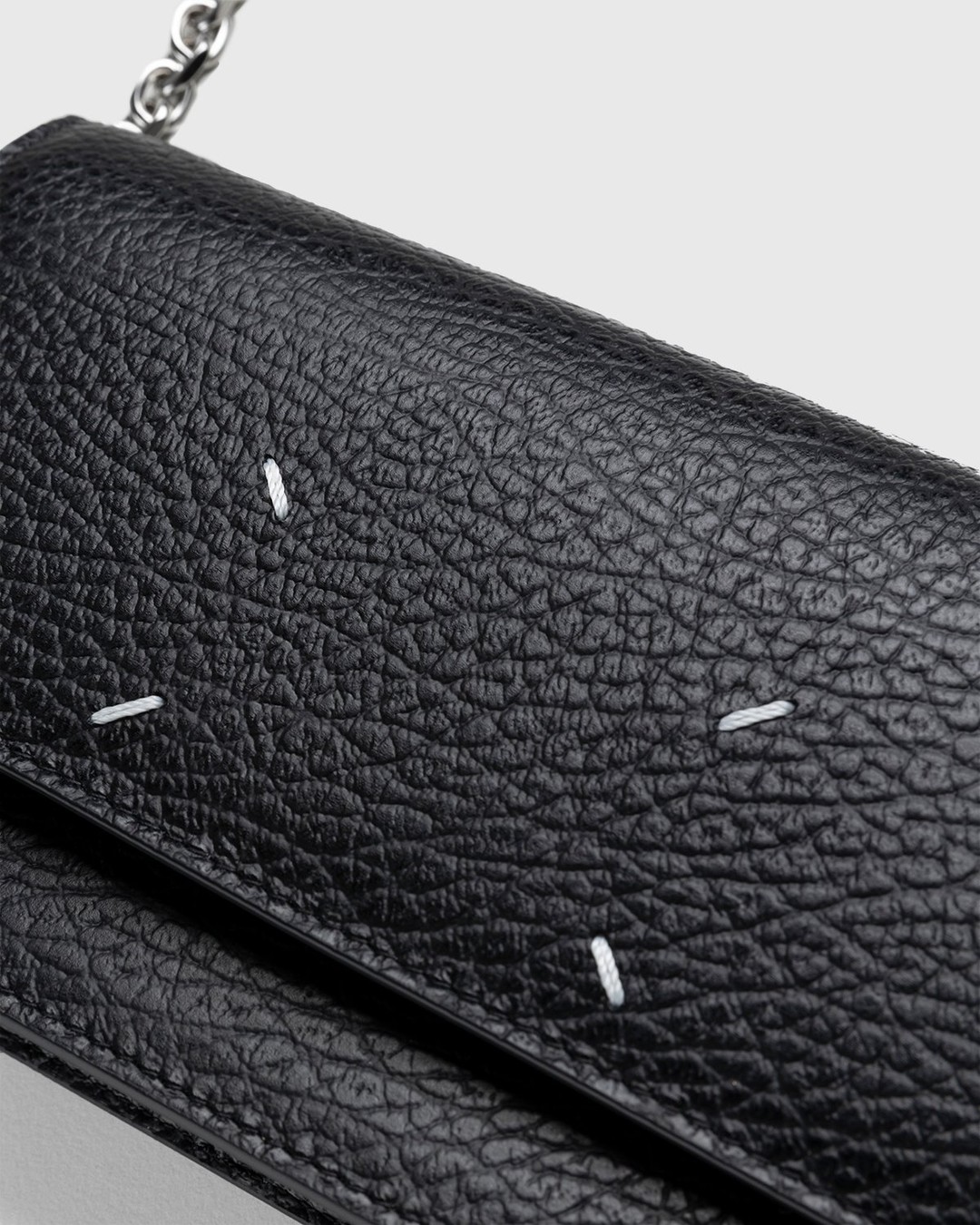 Maison Margiela – Leather Wallet With Chain Black - Wallets - Black - Image 8