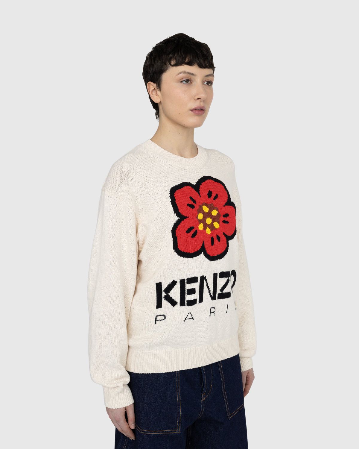 Kenzo – ‘BOKE FLOWER’ Jumper - Knitwear - Beige - Image 4