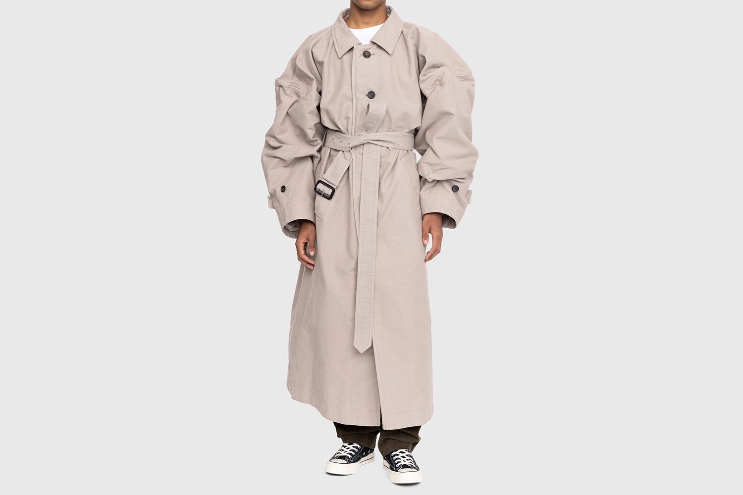 Wire Maxi Trench Coat