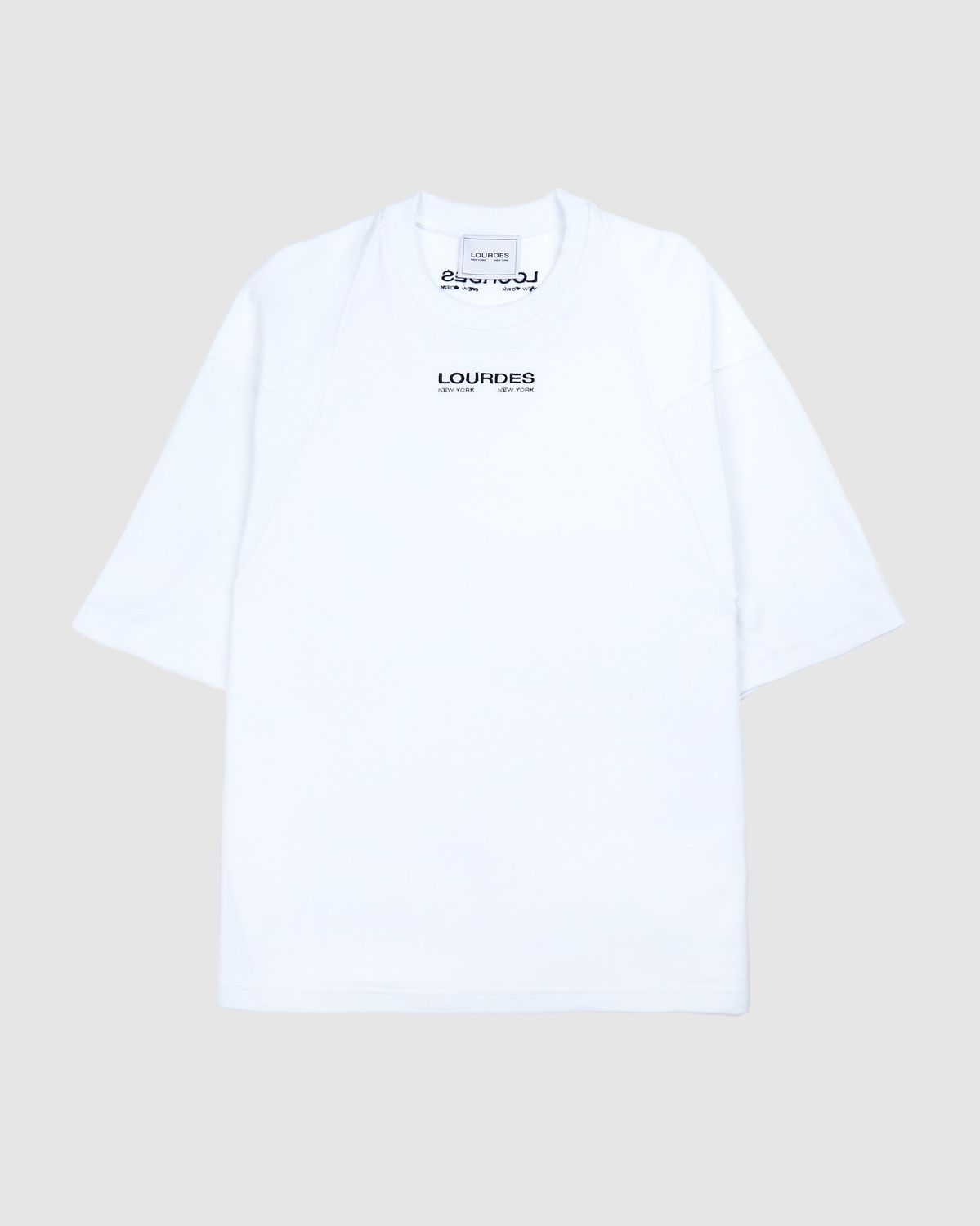 Lourdes New York – Logo Tee White - Tops - White - Image 1