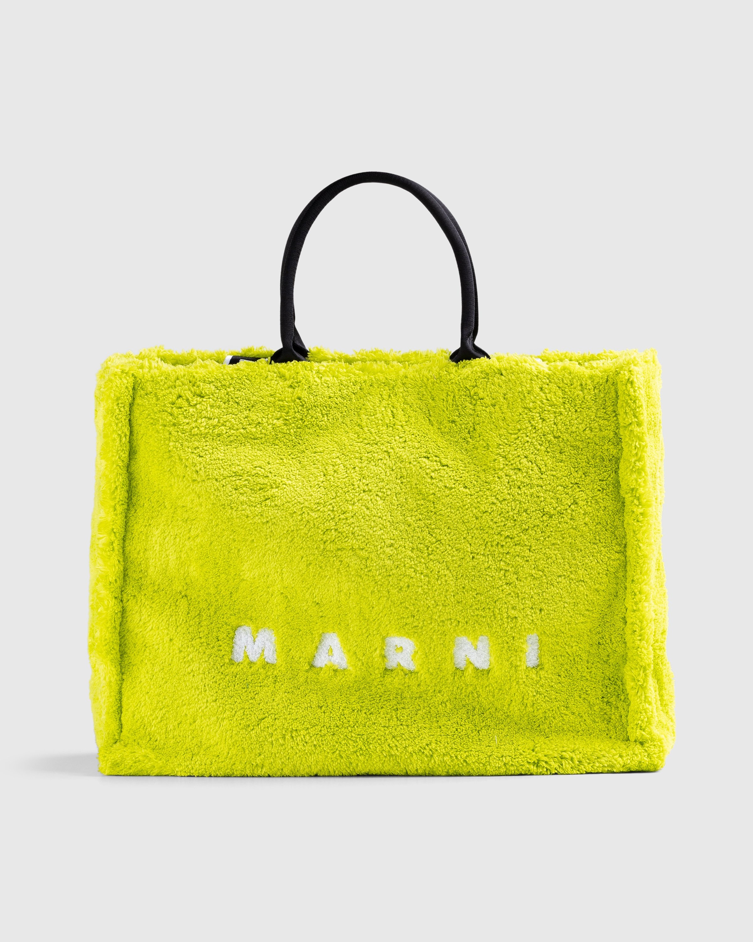 Marni – Terry Cloth Tote Bag Light Lime - Bags - Green - Image 1