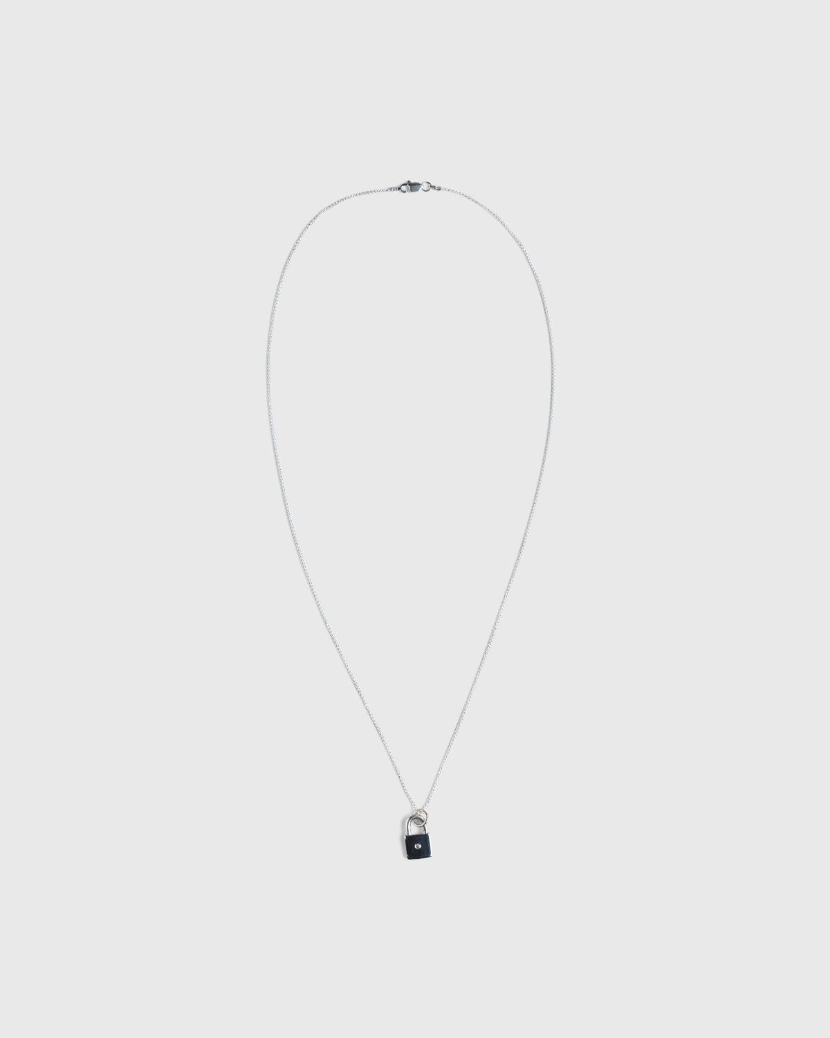 Hatton Labs – Diamond Padlock - Necklaces - Silver - Image 1