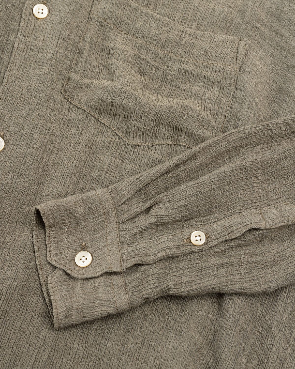 Our Legacy – Initial Shirt Muck Ruffle Viscose - Shirts - Brown - Image 7